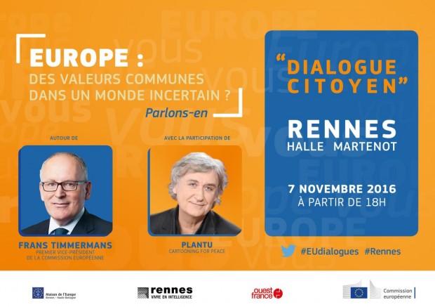 Inscrivez-vous dès maintenant pour participer au "Dialogue citoyen" avec Frans Timmermans et Plantu !